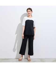 Rose Tiara / ローズティアラ カットソー | 【UVカット/イージーケア/接触冷感】ペプラムビスチェカットソー