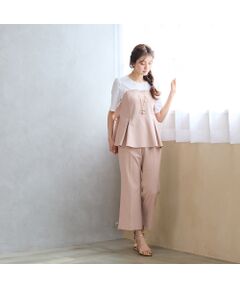 Rose Tiara / ローズティアラ カットソー | 【UVカット/イージーケア/接触冷感】ペプラムビスチェカットソー