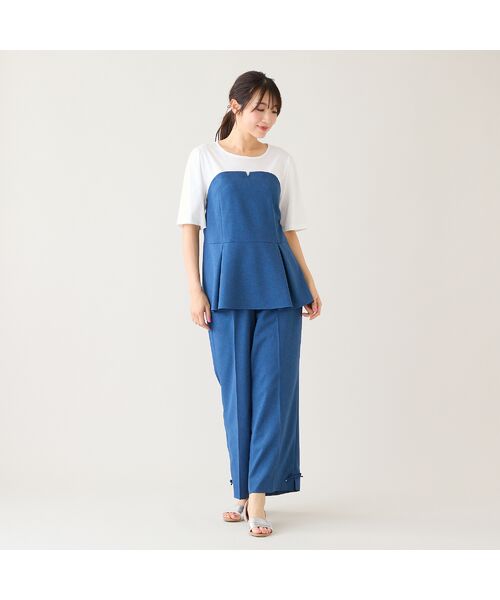 Rose Tiara / ローズティアラ カットソー | 【UVカット/イージーケア/接触冷感】ペプラムビスチェカットソー | 詳細1