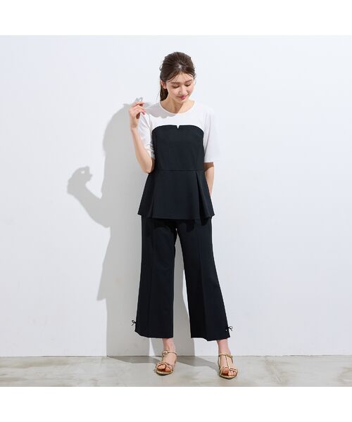 Rose Tiara / ローズティアラ カットソー | 【UVカット/イージーケア/接触冷感】ペプラムビスチェカットソー | 詳細2