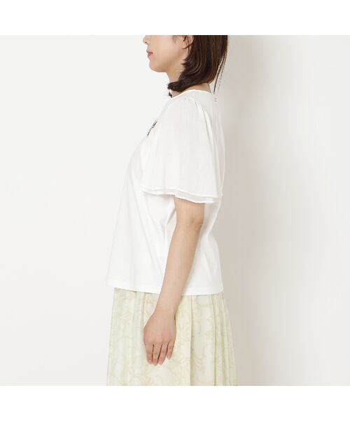 Rose Tiara / ローズティアラ カットソー | 【接触冷感/綿100%】リボンワッペンフレア袖カットソー | 詳細9