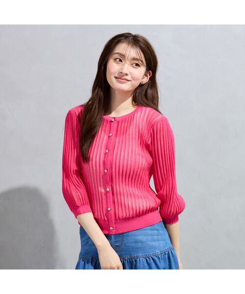 Rose Tiara / ローズティアラ ニット・セーター | エアリーリブニットカーディガン | 詳細4