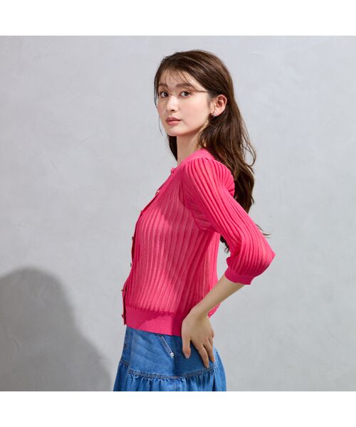 Rose Tiara / ローズティアラ ニット・セーター | エアリーリブニットカーディガン | 詳細5