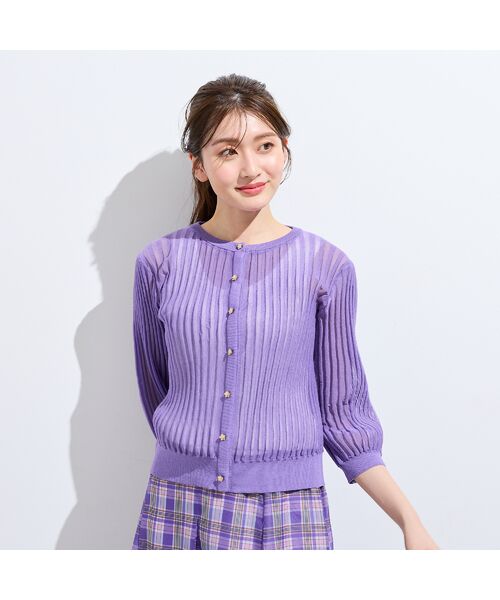 Rose Tiara / ローズティアラ ニット・セーター | エアリーリブニットカーディガン | 詳細7