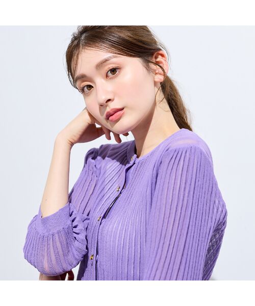 Rose Tiara / ローズティアラ ニット・セーター | エアリーリブニットカーディガン | 詳細8