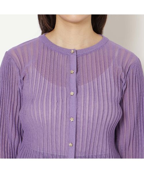 Rose Tiara / ローズティアラ ニット・セーター | エアリーリブニットカーディガン | 詳細12