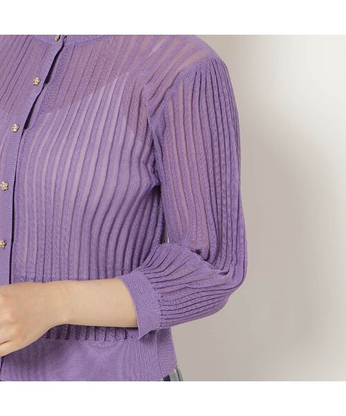 Rose Tiara / ローズティアラ ニット・セーター | エアリーリブニットカーディガン | 詳細14