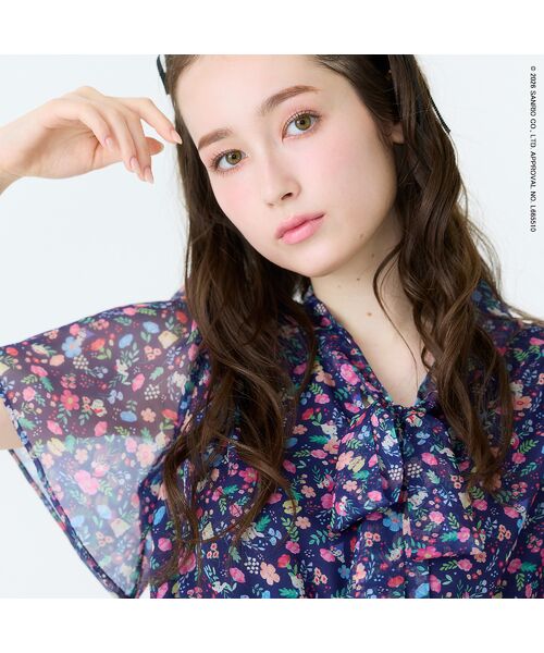 Rose Tiara / ローズティアラ ミニ丈・ひざ丈ワンピース | 【サンリオキャラクターズ】サンリオキャラクター MIXプリントワンピース | 詳細4