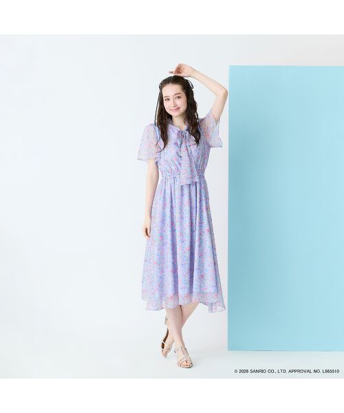 Rose Tiara / ローズティアラ ミニ丈・ひざ丈ワンピース | 【サンリオキャラクターズ】サンリオキャラクター MIXプリントワンピース | 詳細9