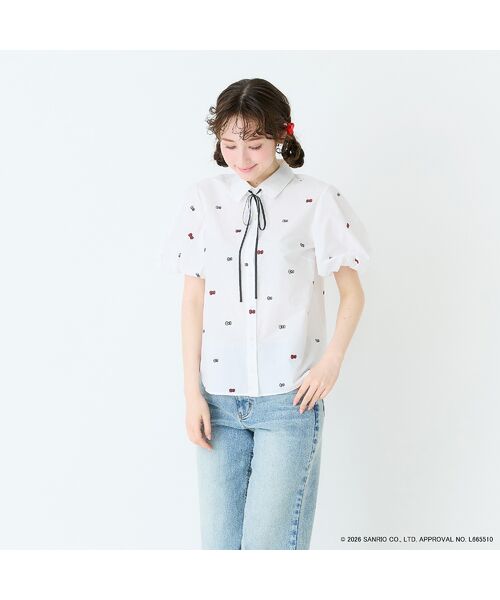 Rose Tiara / ローズティアラ シャツ・ブラウス | 【HELLO KITTY】ハローキティ リボン刺繍ブラウス | 詳細5