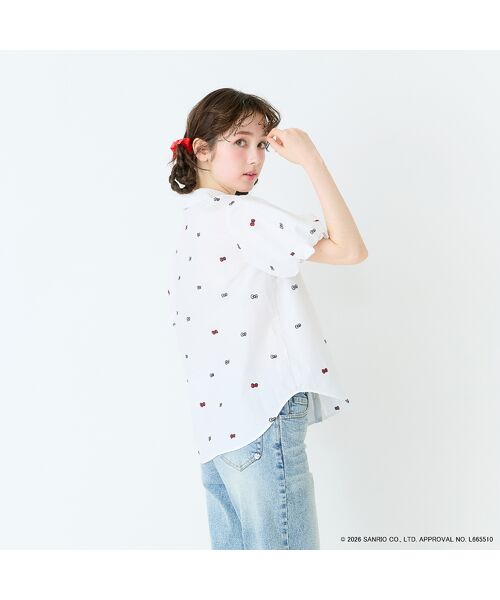 Rose Tiara / ローズティアラ シャツ・ブラウス | 【HELLO KITTY】ハローキティ リボン刺繍ブラウス | 詳細6