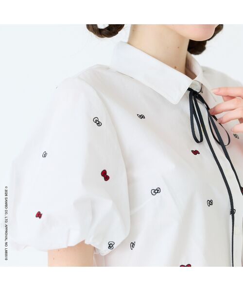 Rose Tiara / ローズティアラ シャツ・ブラウス | 【HELLO KITTY】ハローキティ リボン刺繍ブラウス | 詳細9