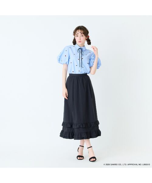 Rose Tiara / ローズティアラ シャツ・ブラウス | 【HELLO KITTY】ハローキティ リボン刺繍ブラウス | 詳細11