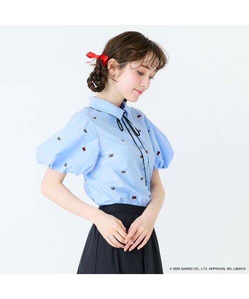 Rose Tiara / ローズティアラ シャツ・ブラウス | 【HELLO KITTY】ハローキティ リボン刺繍ブラウス | 詳細12