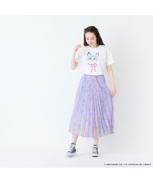 Rose Tiara / ローズティアラ ミニ・ひざ丈スカート | 【サンリオキャラクターズ】サンリオキャラクター MIXプリントスカート | 詳細8