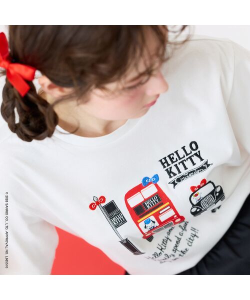 Rose Tiara / ローズティアラ カットソー | 【HELLO KITTY】ハローキティ ロンドンプリント刺繍Tシャツ（オフ）