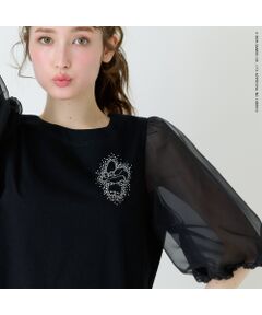 Rose Tiara / ローズティアラ カットソー | 【My Melody】マイメロディ　ラインストーンTシャツ