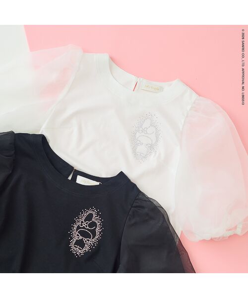 Rose Tiara / ローズティアラ カットソー | 【My Melody】マイメロディ　ラインストーンTシャツ | 詳細1