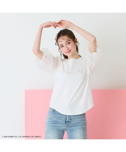 Rose Tiara / ローズティアラ カットソー | 【My Melody】マイメロディ　ラインストーンTシャツ | 詳細4