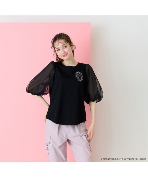 Rose Tiara / ローズティアラ カットソー | 【My Melody】マイメロディ　ラインストーンTシャツ | 詳細10