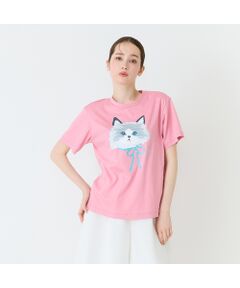 Rose Tiara / ローズティアラ カットソー | ネコプリント半袖Tシャツ