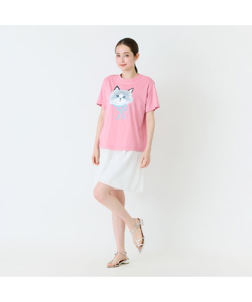 Rose Tiara / ローズティアラ カットソー | ネコプリント半袖Tシャツ | 詳細8