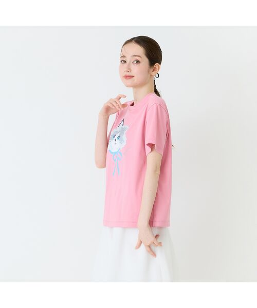 Rose Tiara / ローズティアラ カットソー | ネコプリント半袖Tシャツ | 詳細9