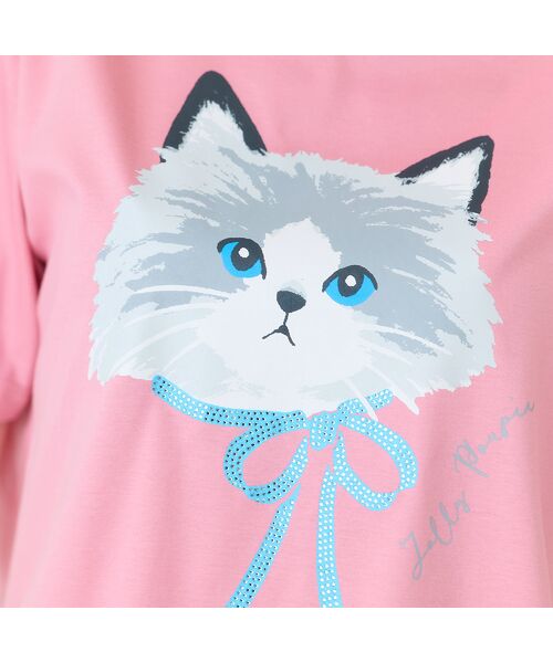Rose Tiara / ローズティアラ カットソー | ネコプリント半袖Tシャツ | 詳細11