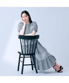 Rose Tiara / ローズティアラ ミニ丈・ひざ丈ワンピース | フラワー刺繍ティアードワンピース