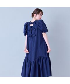 Rose Tiara / ローズティアラ ミニ丈・ひざ丈ワンピース | バックリボンフレアワンピース