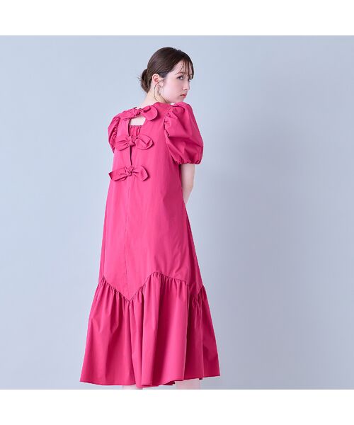 Rose Tiara / ローズティアラ ミニ丈・ひざ丈ワンピース | バックリボンフレアワンピース | 詳細6