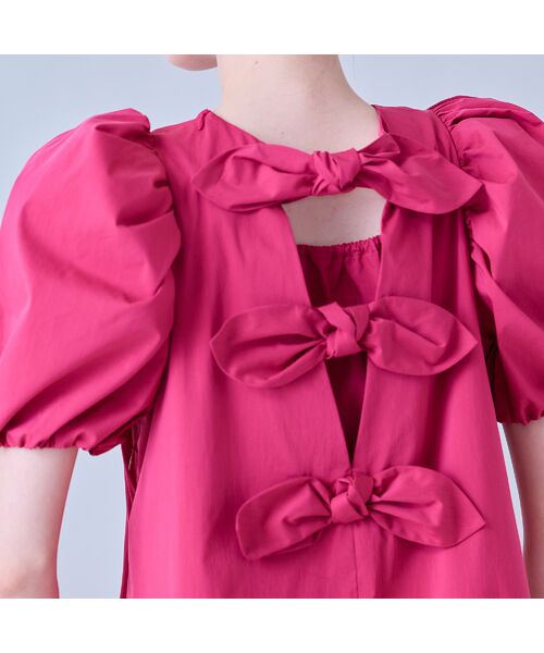 Rose Tiara / ローズティアラ ミニ丈・ひざ丈ワンピース | バックリボンフレアワンピース | 詳細8