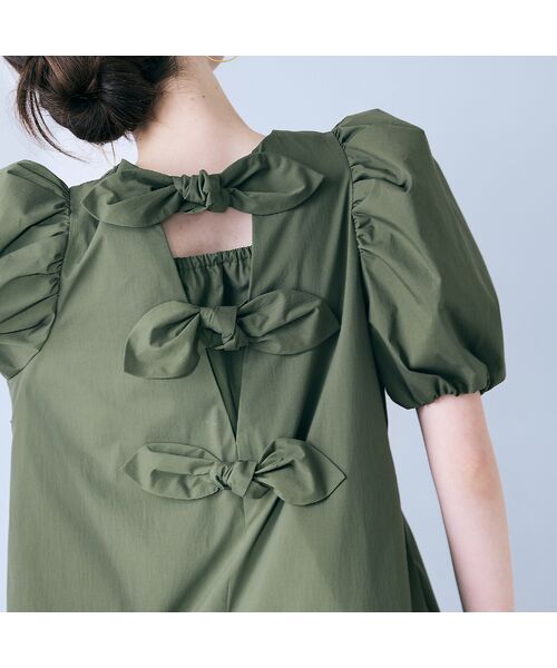 Rose Tiara / ローズティアラ ミニ丈・ひざ丈ワンピース | バックリボンフレアワンピース | 詳細10