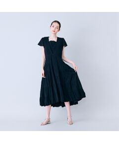 Rose Tiara / ローズティアラ ミニ丈・ひざ丈ワンピース | ピンタック綿シフォンワンピース