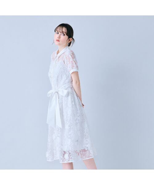 Rose Tiara / ローズティアラ ミニ丈・ひざ丈ワンピース | 刺繍レースシャツワンピース | 詳細2