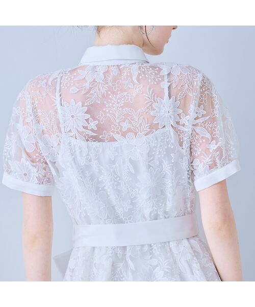 Rose Tiara / ローズティアラ ミニ丈・ひざ丈ワンピース | 刺繍レースシャツワンピース | 詳細7