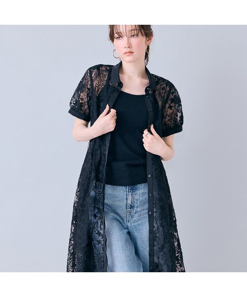 Rose Tiara / ローズティアラ ミニ丈・ひざ丈ワンピース | 刺繍レースシャツワンピース | 詳細9