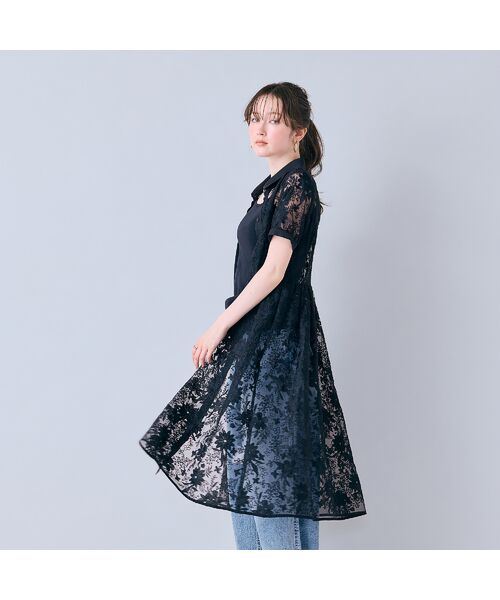 Rose Tiara / ローズティアラ ミニ丈・ひざ丈ワンピース | 刺繍レースシャツワンピース | 詳細10