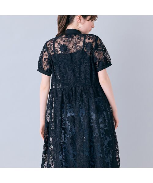 Rose Tiara / ローズティアラ ミニ丈・ひざ丈ワンピース | 刺繍レースシャツワンピース | 詳細11