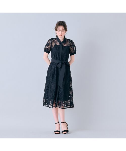 Rose Tiara / ローズティアラ ミニ丈・ひざ丈ワンピース | 刺繍レースシャツワンピース | 詳細12