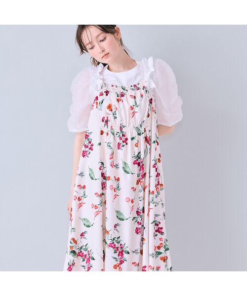 Rose Tiara / ローズティアラ ミニ丈・ひざ丈ワンピース | チェリープリントキャミソールドレス | 詳細4