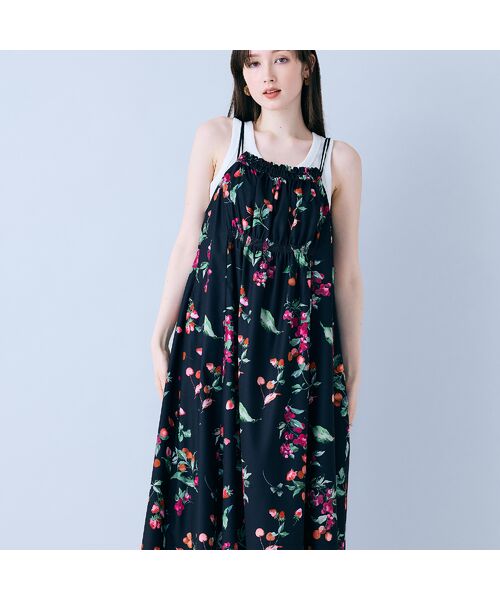 Rose Tiara / ローズティアラ ミニ丈・ひざ丈ワンピース | チェリープリントキャミソールドレス | 詳細7