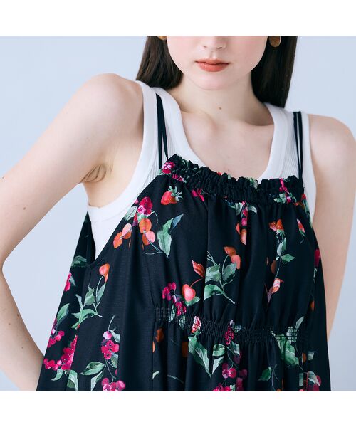 Rose Tiara / ローズティアラ ミニ丈・ひざ丈ワンピース | チェリープリントキャミソールドレス | 詳細9