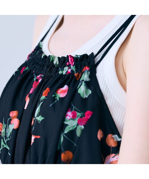 Rose Tiara / ローズティアラ ミニ丈・ひざ丈ワンピース | チェリープリントキャミソールドレス | 詳細10