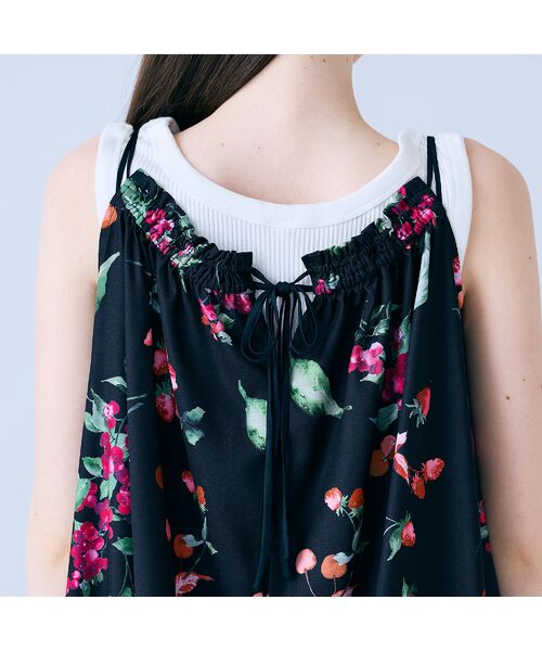 Rose Tiara / ローズティアラ ミニ丈・ひざ丈ワンピース | チェリープリントキャミソールドレス | 詳細11