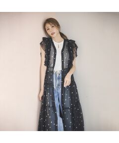 Rose Tiara / ローズティアラ ミニ丈・ひざ丈ワンピース | 【モデル美香×Audie a Muses】ハートプリントティアードワンピース