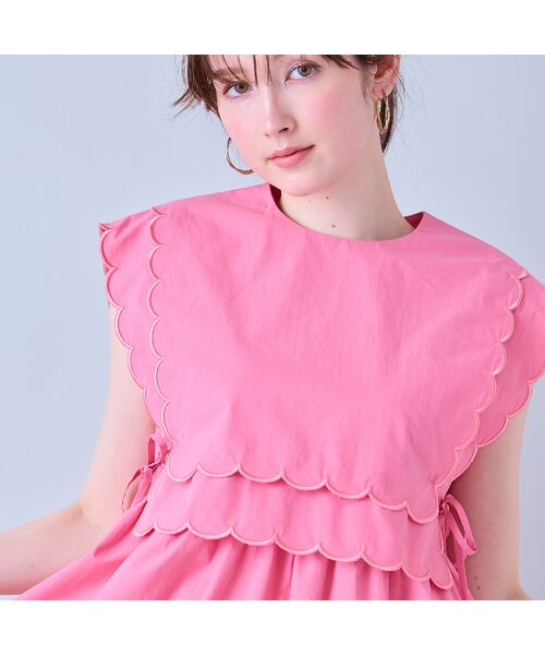 Rose Tiara / ローズティアラ シャツ・ブラウス | ダブルスカラップ刺繍ノースリーブブラウス | 詳細13