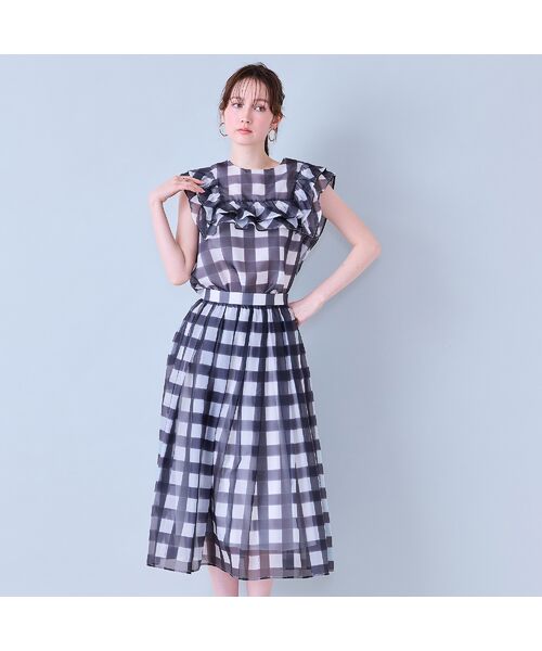 Rose Tiara / ローズティアラ シャツ・ブラウス | ビッグギンガムラッフルブラウス | 詳細1