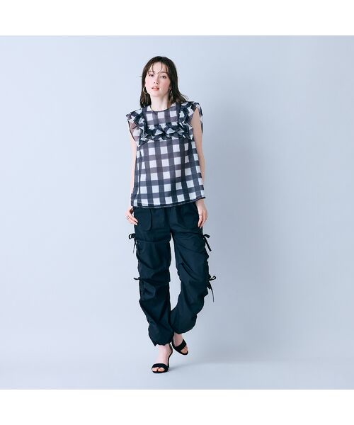 Rose Tiara / ローズティアラ シャツ・ブラウス | ビッグギンガムラッフルブラウス | 詳細2