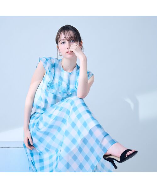 Rose Tiara / ローズティアラ シャツ・ブラウス | ビッグギンガムラッフルブラウス | 詳細9